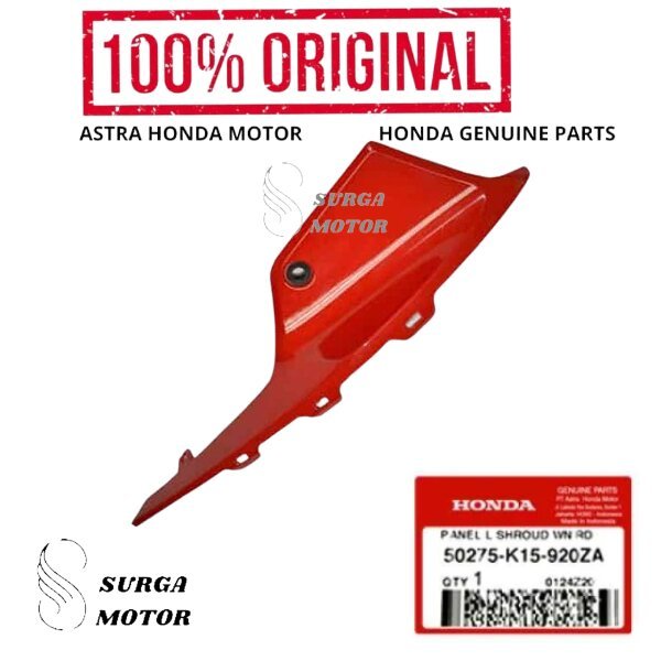 Panel L Left Shroud Sambungan Sayap Kiri  New CB150R LED Warna Merah CB 150R 150 R 2015 - 2017 .    