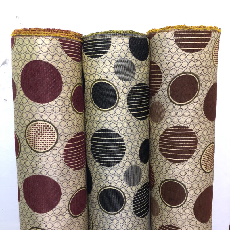 RK KAIN SOFA MINIMALIS MOTIF KOTAK / KAIN KURSI SOFA METERAN / KAIN SOFA MERAH / BAHAN JOK KURSI