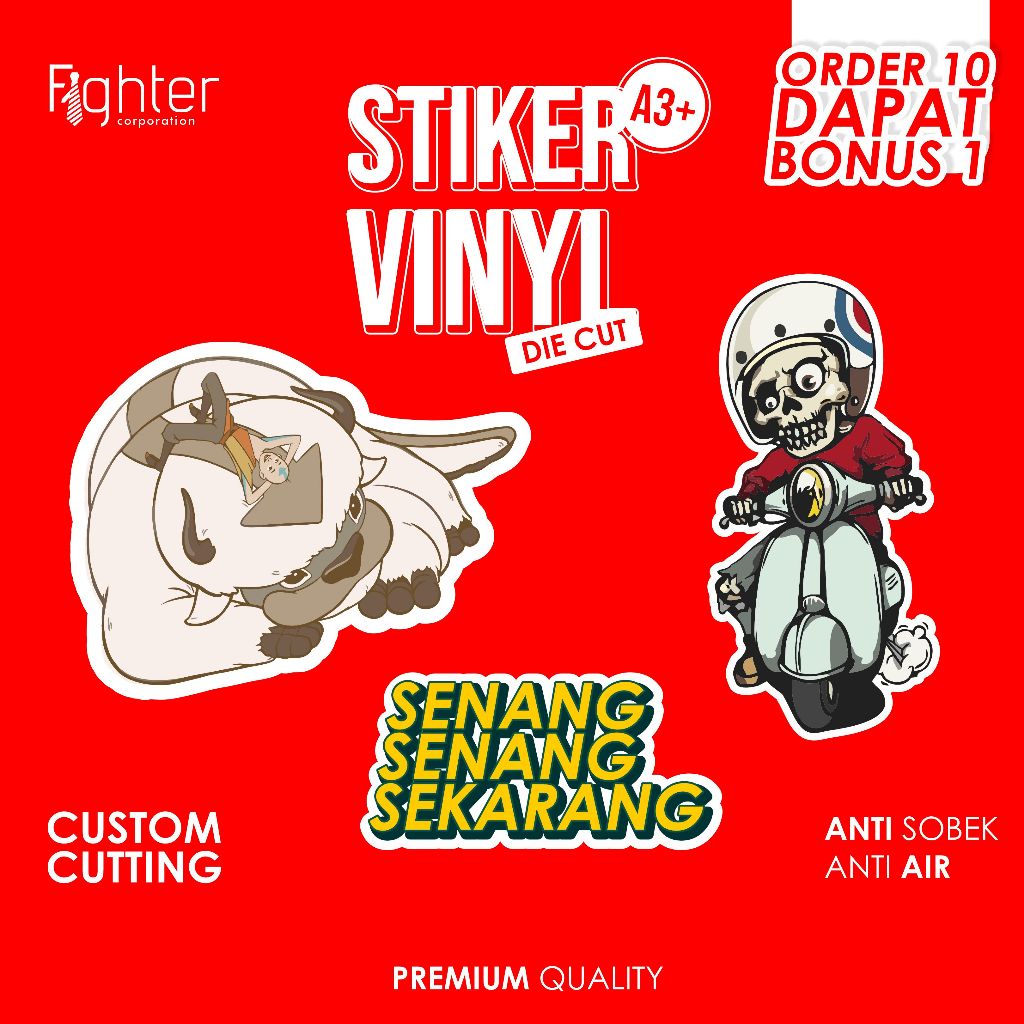 

CETAK STIKER LABEL PRODUK VINYL CUTTING A3 + SEHARI JADI