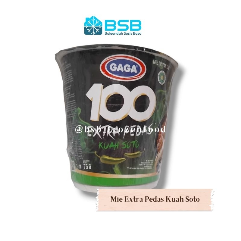 

GAGA MIE Kuah Soto Mie Instan Cup Kuah Soto Extra Pedas