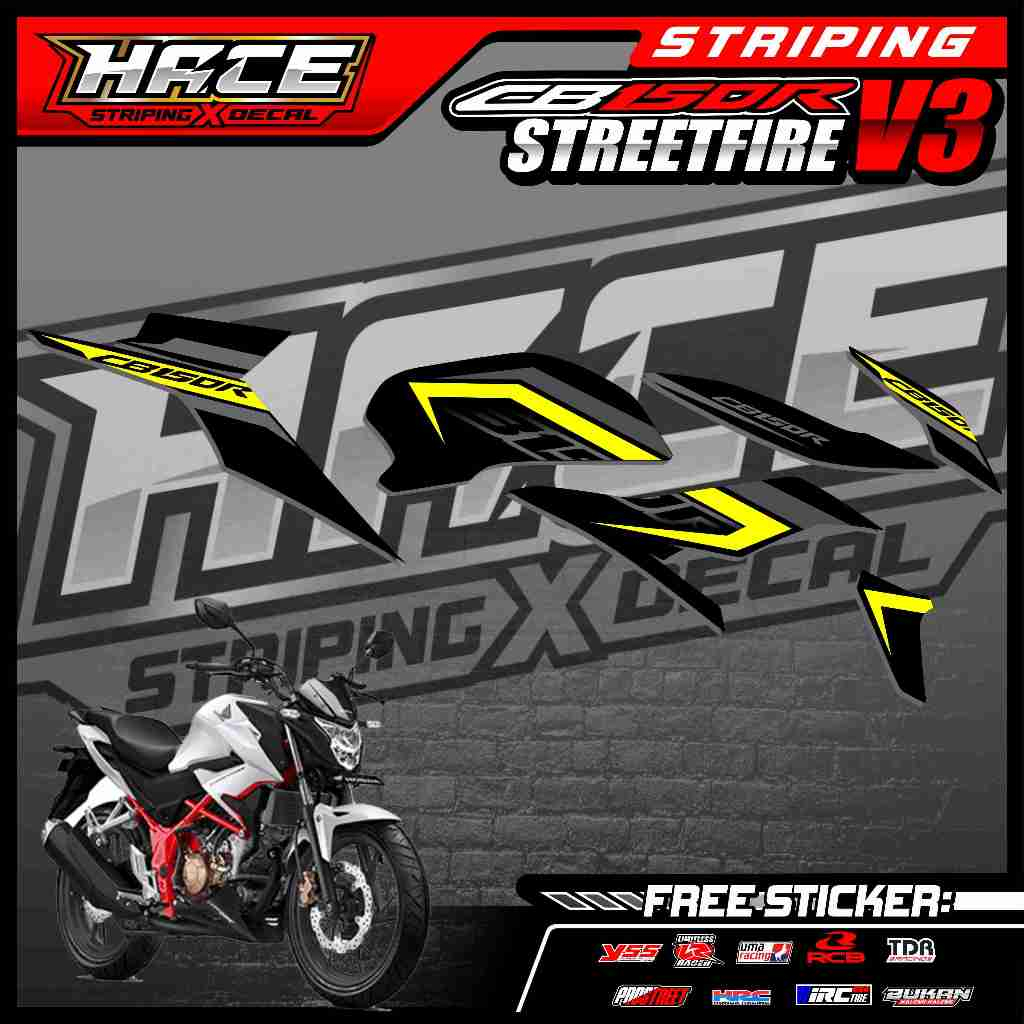 273 STRIPING STICKER CB 150R V3 STREETFIRE - STRIPING STICKER CB 150R V3 STREETFIRE SIMPLE LIST