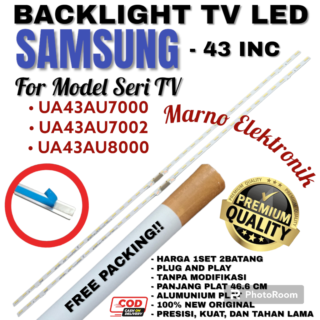 BACKLIGHT TV LED SAMSUNG 43 INC INCH UA43AU7000 UA43AU7002 UA43AU8000 43AU7000 43AU7002 43AU8000 43A