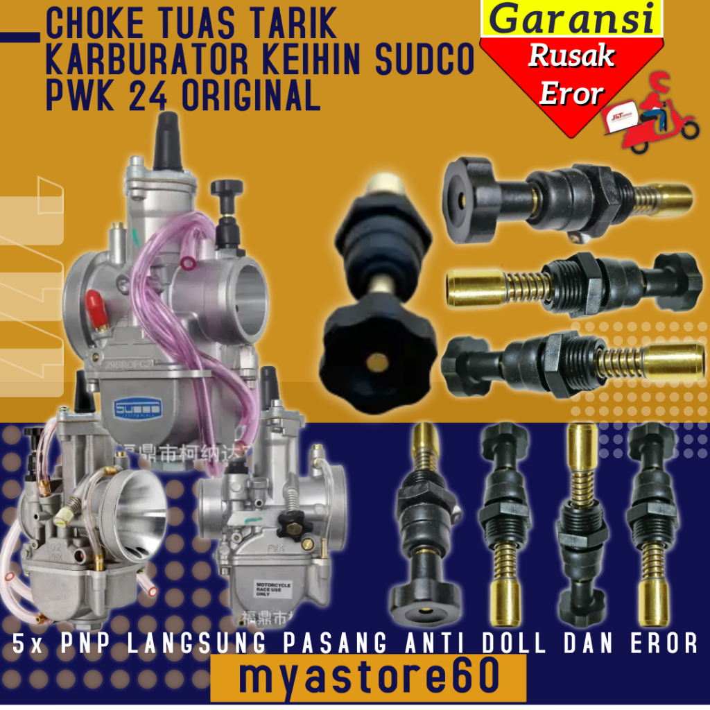 Choke Cuk Tuas Tarik Karburator Karbu Carburator Katup Kontrol Manual PWK24 PWK 24 Keihin Original