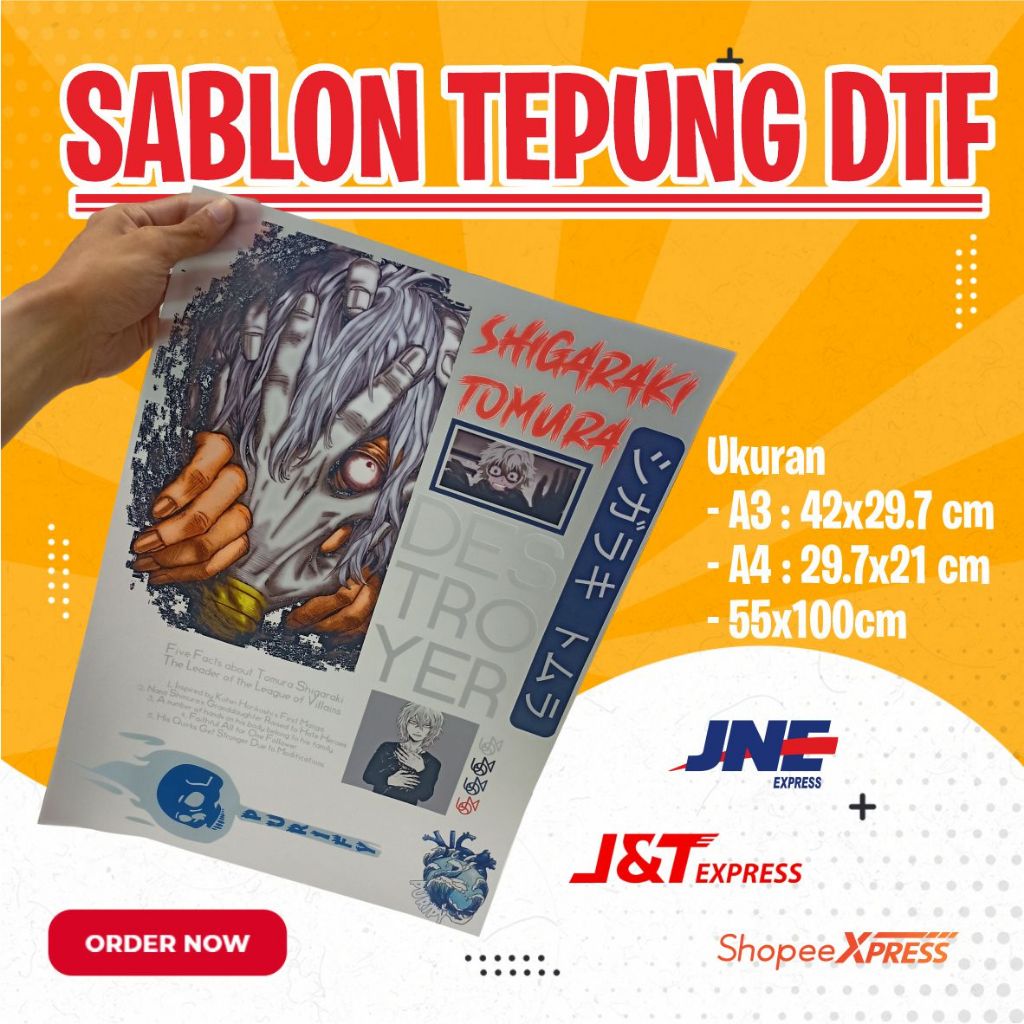 

Jasa Cetak Sablon DTF Bandung l Meteran 55x100 l A3 l A4 dll