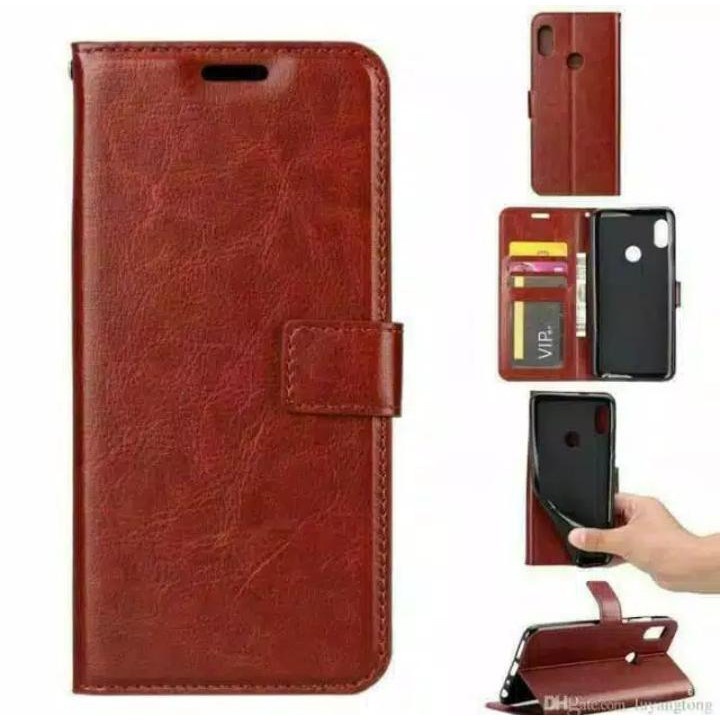 Leather Flip Case Dompet VIVO Y02 Y02T Y03 Y12 Y12S Y15 Y15S Y16 Y20 Y20i Y20S Y21S Y21 Y17 Y17S Y28