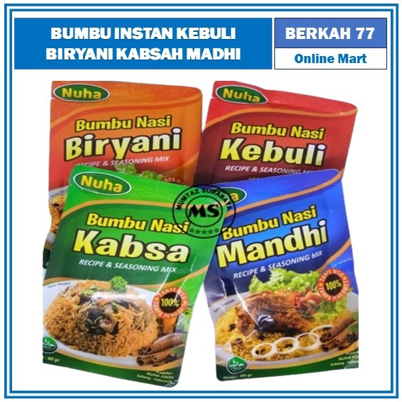 

BUMBU INSTAN NASI KEBULI BIRYANI KABSAH MADHI