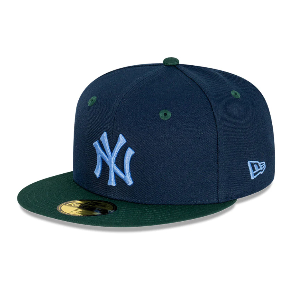 Topi New Era 59Fifty New York Yankees Seasonal Dark Blue Fitted Cap 100% Original Resmi