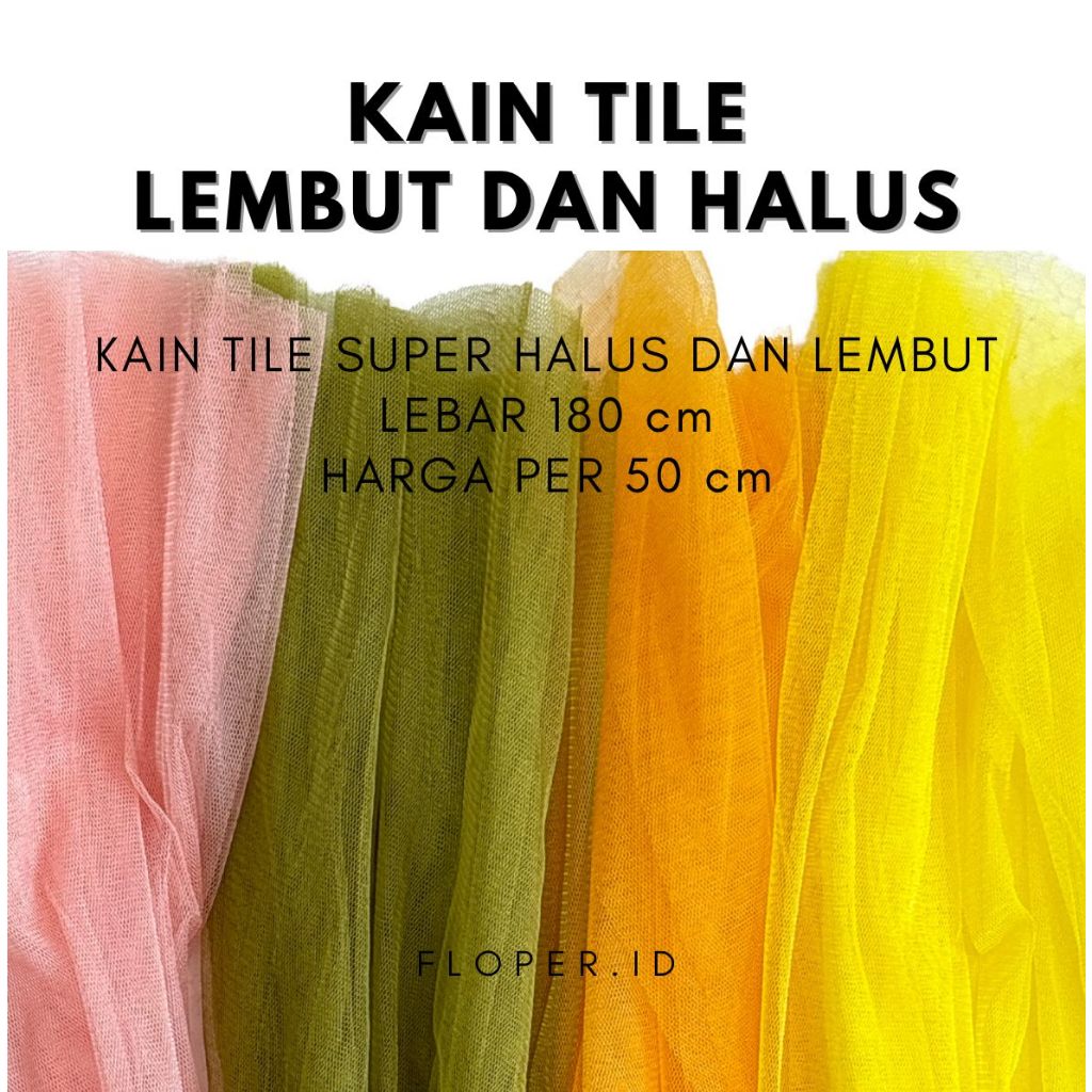 KAIN TILE HALUS LEMBUT | SOFT TILE | KAIN TULE POLOS HALUS | SOFT TULLE POLOS