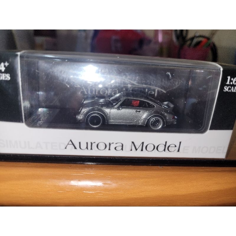 Diecast Aurora Model porsche RWB silver