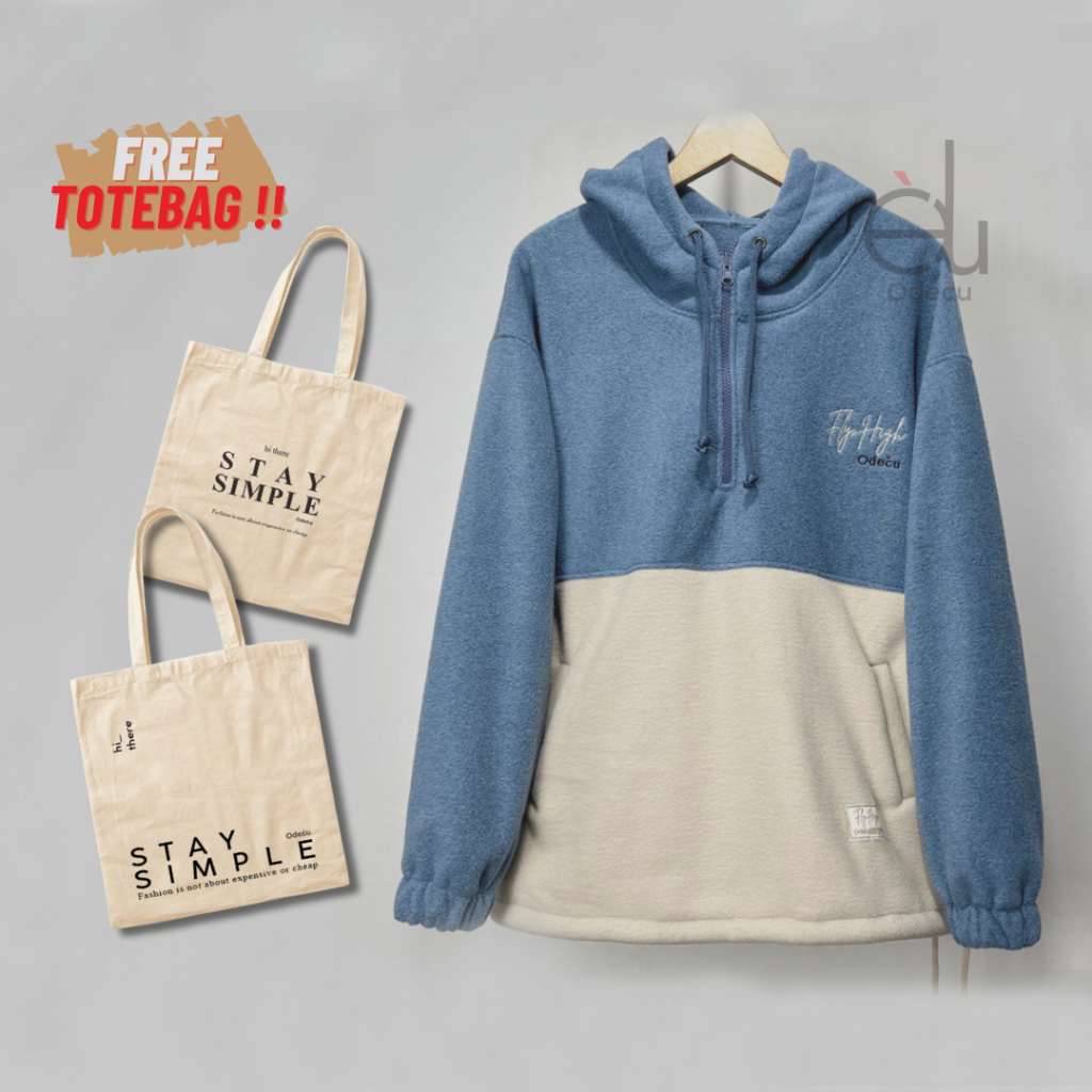 [Spesial Bundling Free Totebag] ODECU LIMITED PREMIUM HOODIE POLAR SWEATER JAKET WANITA PRIA