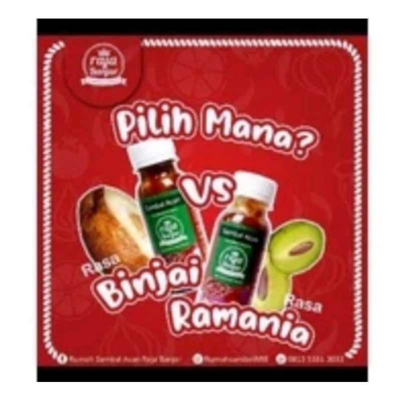 

SAMBAL RAJA ACAN BANJAR VARIAN RASA BINJAI DAN RAMANIA
