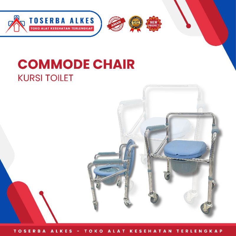 Commode Chair BAB Sellaco / Kursi Toilet BAB sellaco Dengan Roda