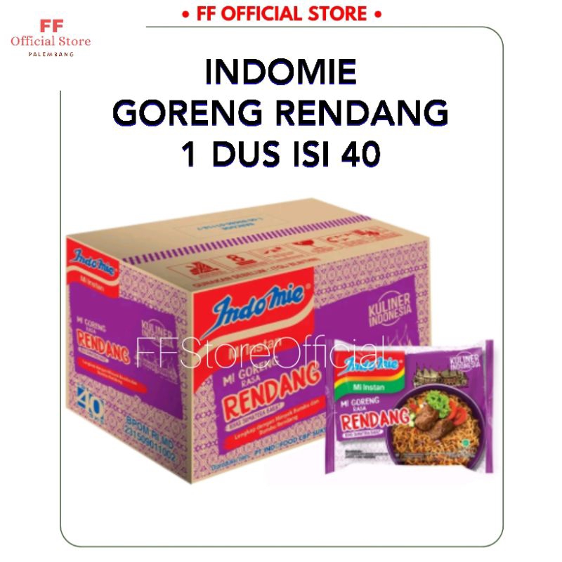 

(JAMINAN EXP AMAN) INDOMIE Goreng Rendang 1 Dus isi 40 Pcs