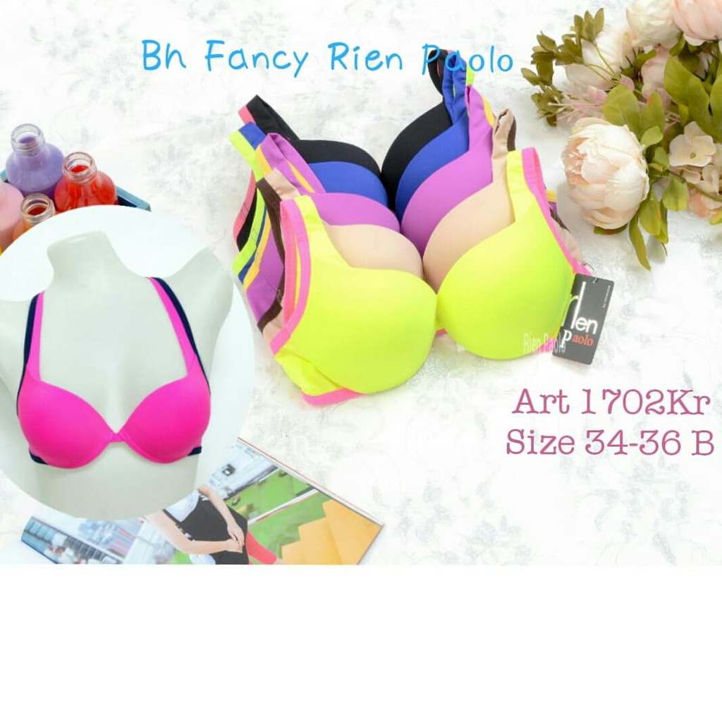 Bra Wanita Kawat Lingerie Set Sexy Hot Kawat Polos Lucu Premium Rien Paolo 1702