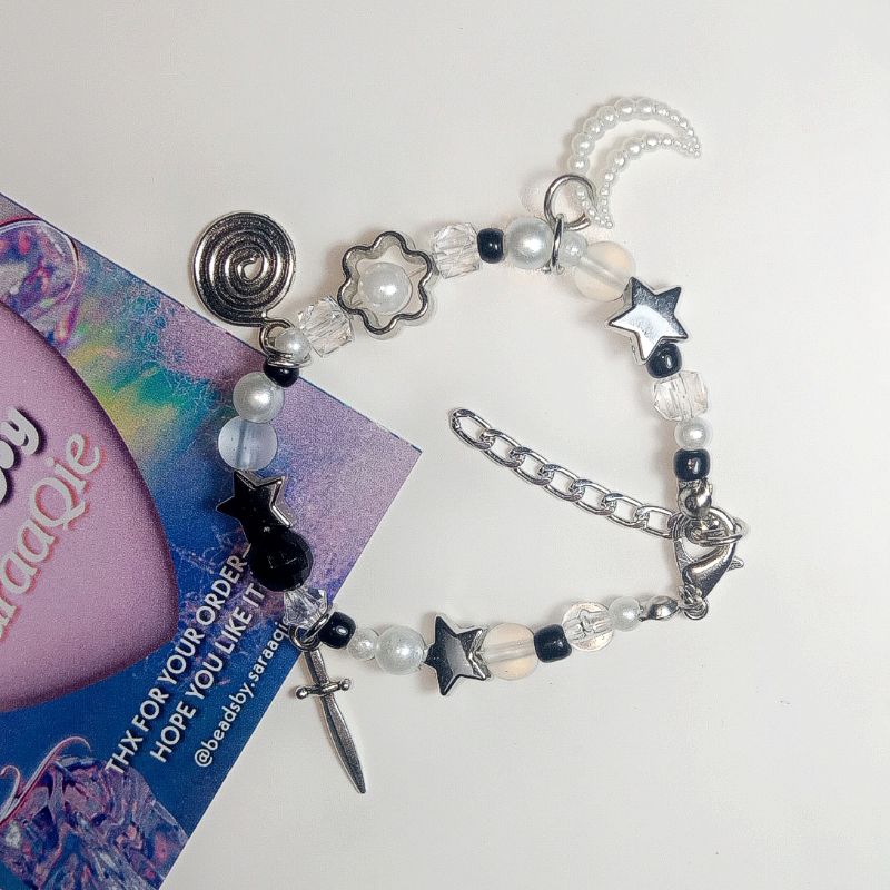 Levi Ackerman Bracelet | AOT Bracelet Series | Dark Bracelet | Non Elastic String + Extender | Beads