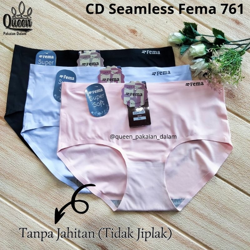 Celana Dalam Wanita Seamless Fema Tanpa Jahitan CD Wanita Seamless Import
