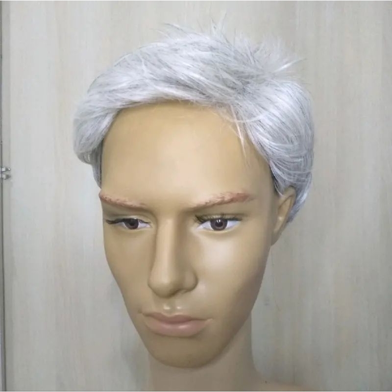 WIG PRIA RAMBUT PALSU LAKI LAKI PENDEK WARNA PUTIH