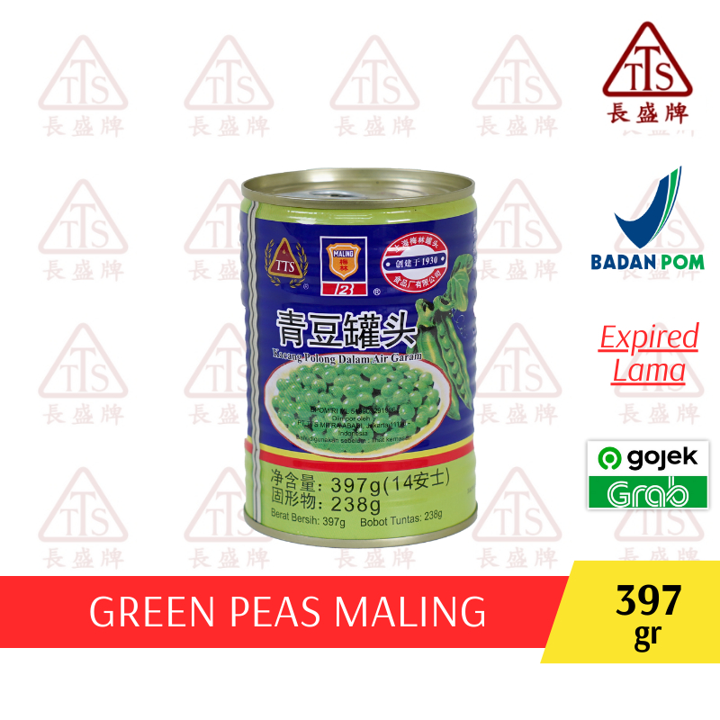 

Kacang Polong Kaleng Maling TTS 397g Dalam Air Garam Canned Green Peas