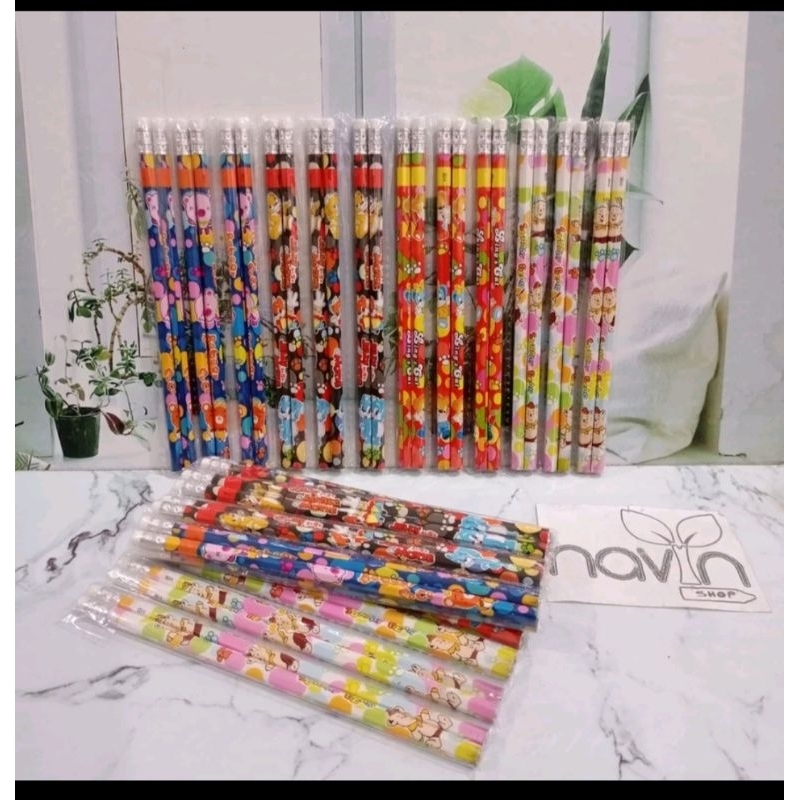 

pensil karakter isi 24 pcs pensil set lembaran pencil karakter