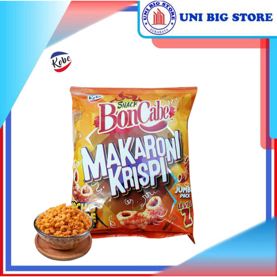 

Boncabe Makaroni Krispi Nacho Cheese 135 gr Level 2 Kobe Keju Pedas