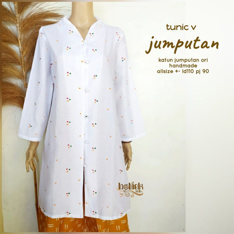 Tunik V jumputan batik solo