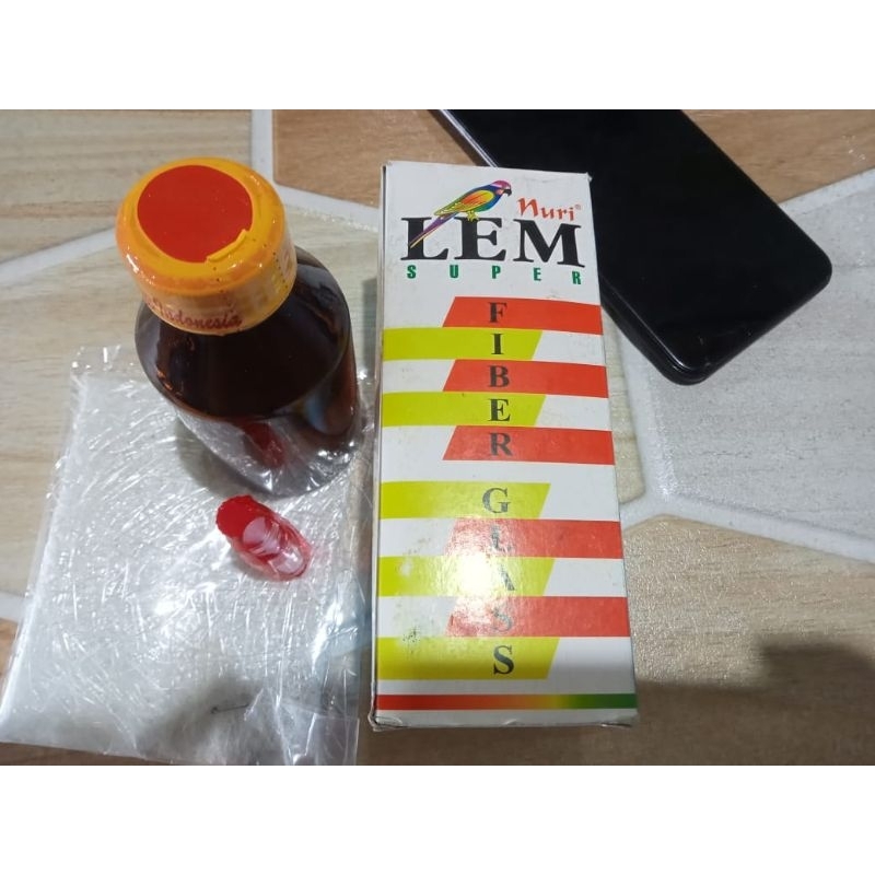 lem super fiber glass/bak mandi/penambal plastik/lem serba guna