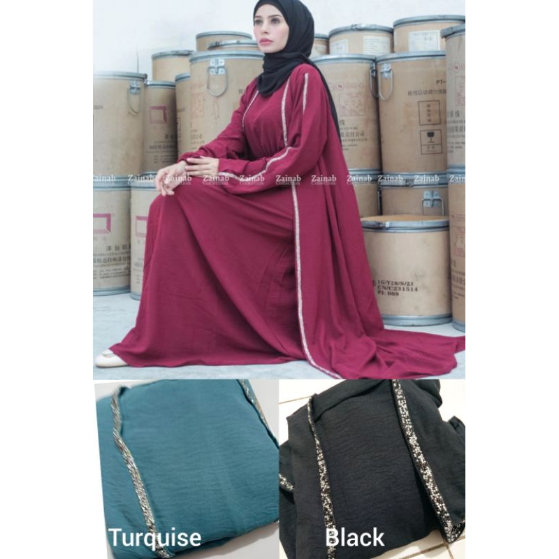 Set Dress Crinkle/Set bergo crinkle/set Dress/abaya crinkle/dress crinkle set bergo/abaya Outer crin