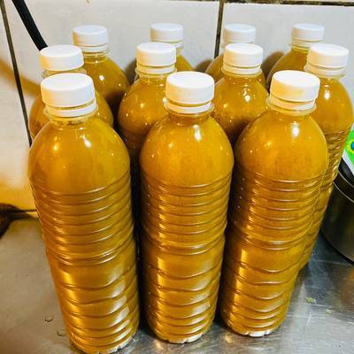 Jamu Kunyit Asem Untuk Kesehatan Tubuh Manusia, Original Murni serta bergaransi Kemasan 650Ml