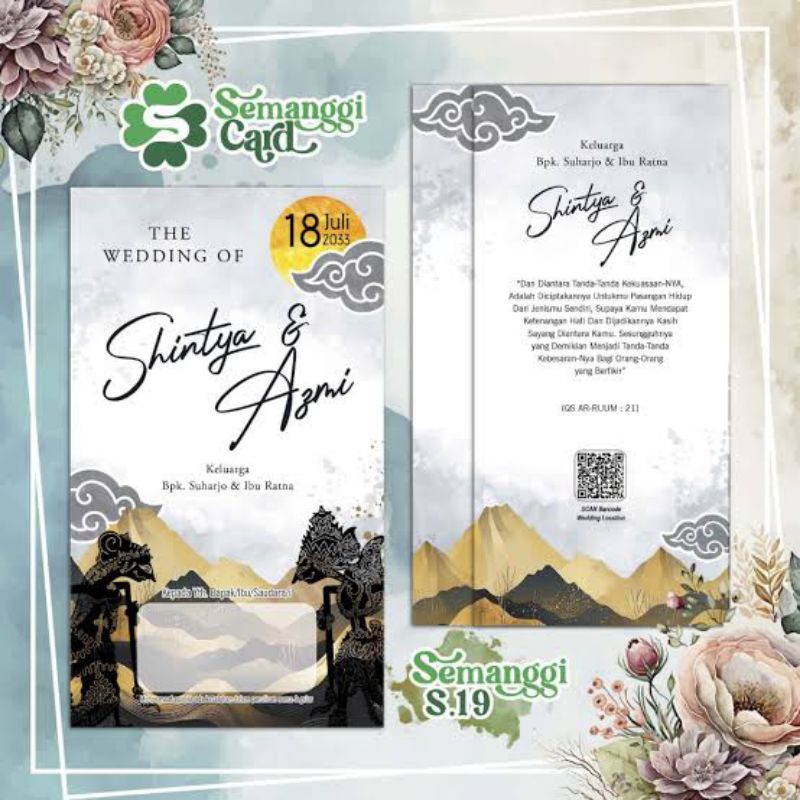 cetak undangan pernikahan atau khitanan dengan harga dibawah 1000 sdh free plastik free revisi sampa