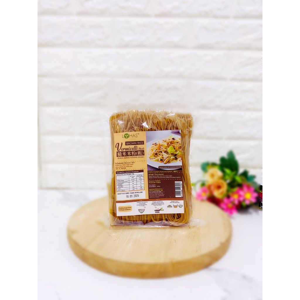 

Lohas Brown Rice Vermicelli (bihun beraa perang) 400g