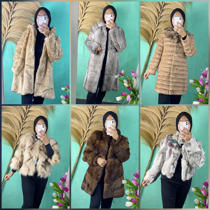 coat fur / jacket bulu asli / fur coat / coat bulu / faux fur