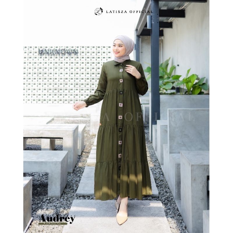 AUDREY Midi Dress by Latisza Size L ( LD 100cm)