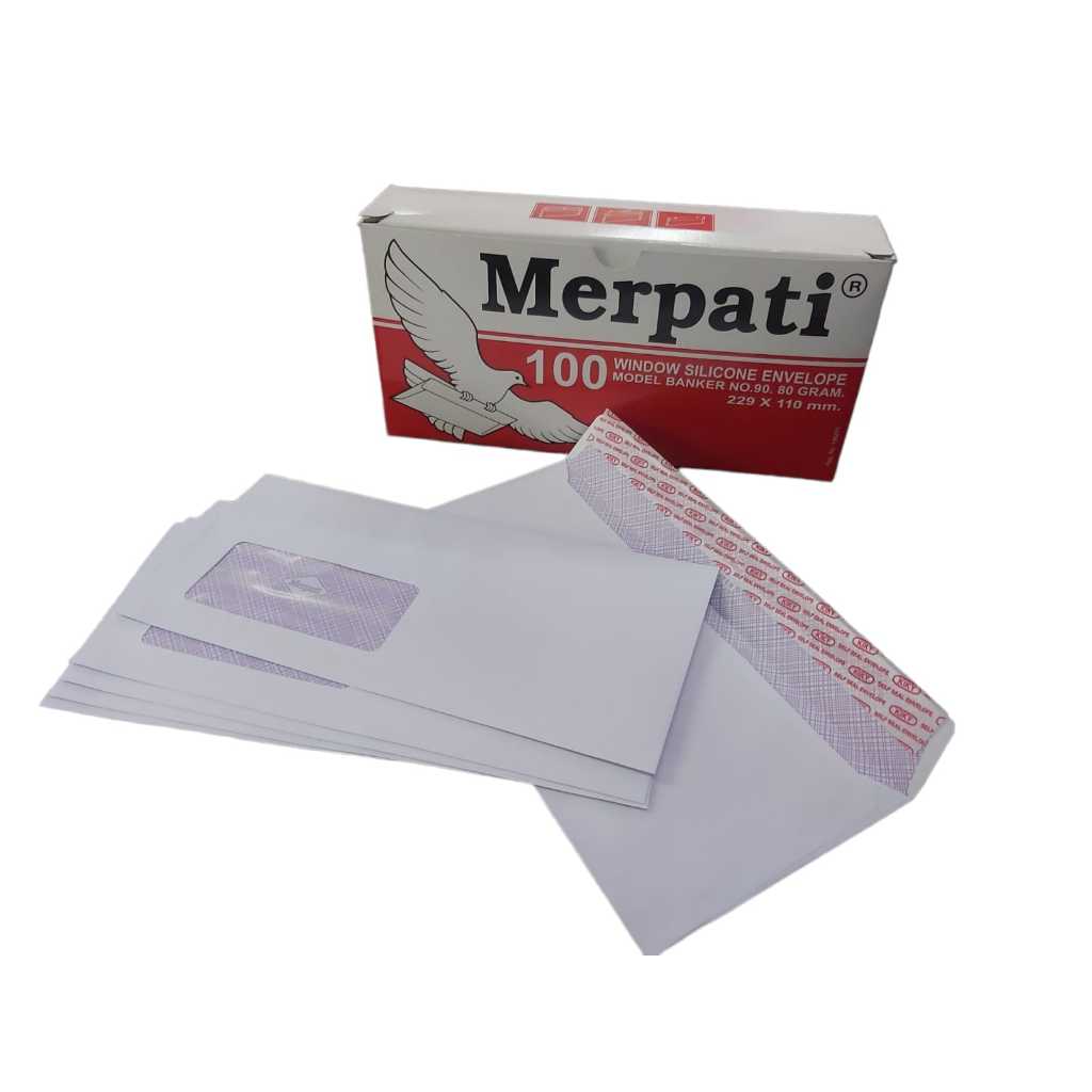 

AMPLOP MERPATI PUTIH BANKER NO 90 WINDOW / JENDELA 229X110 MM SILIKON
