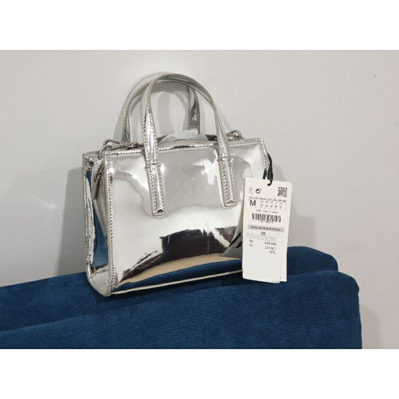 ZARA BAG SILVER WOMEN ORIGINAL STORE