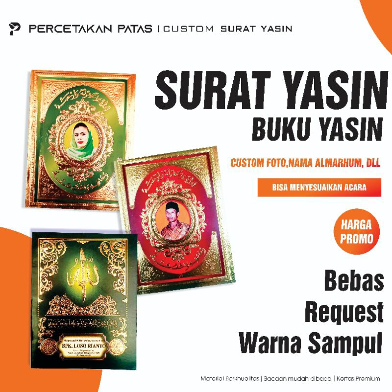 Buku yasin custom foto ,  Surat Yasin Custom Foto , Buku yasin 40 hari , buku yasin 100 hari , buku 