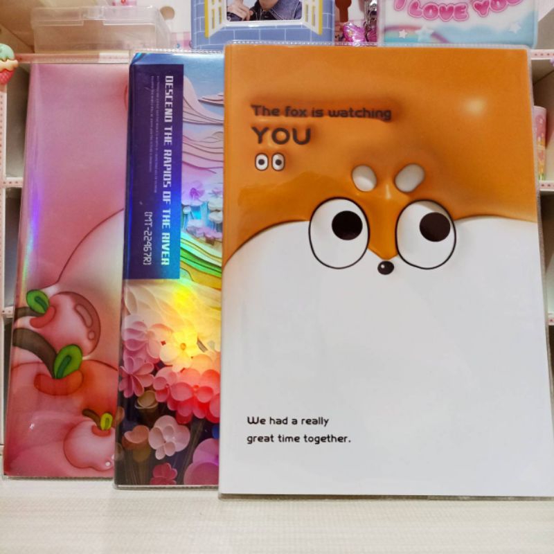 

Buku A5 Garis Sampul/ Notebook Hologram Catatan Sekolah/ Notepad Aesthetic Line Lucu/ Buku Tulis Diary Journal Jurnal