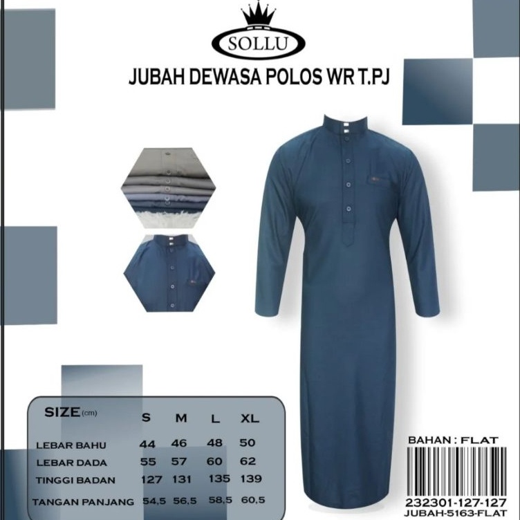 Produk Viral  Baju gamis terusan pria jubah  lakilaki sollu