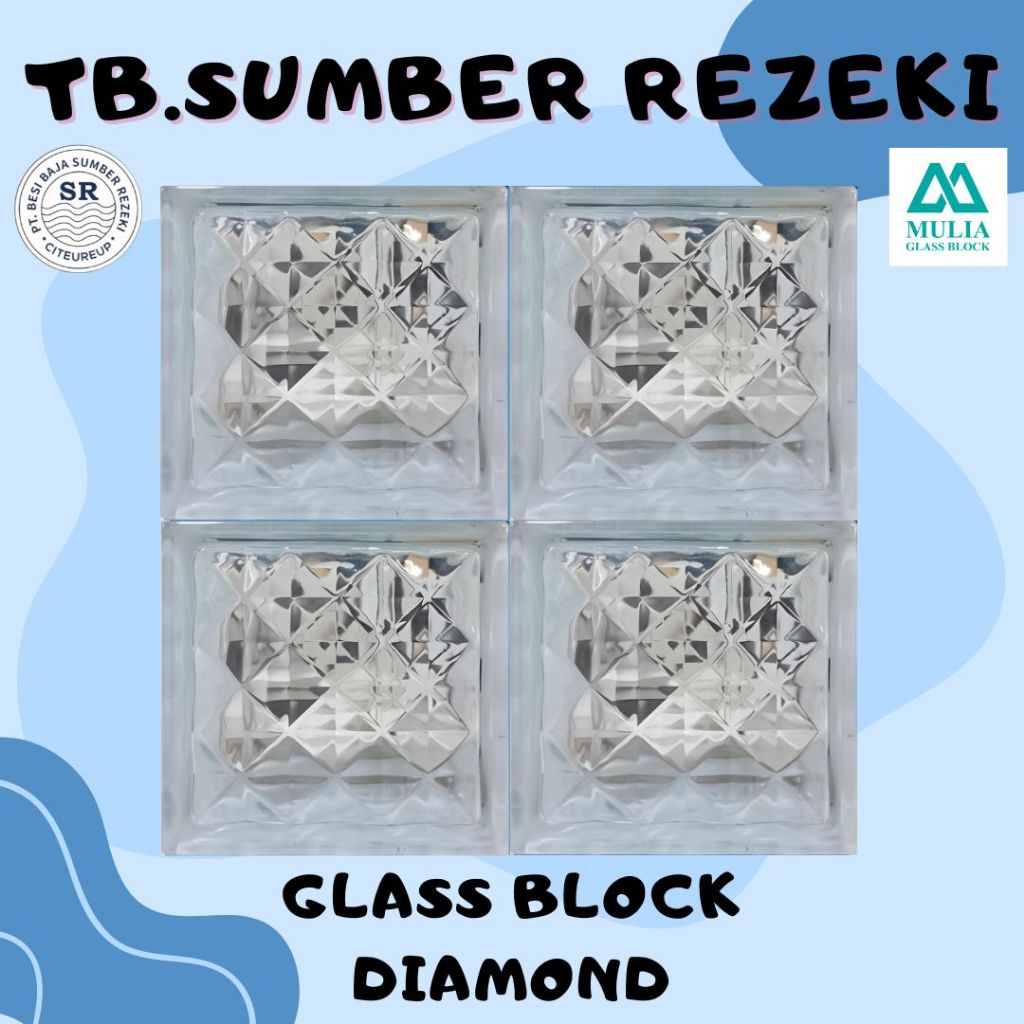 Glass Block Diamond (Dus) Kamar Mandi Dan Dapur