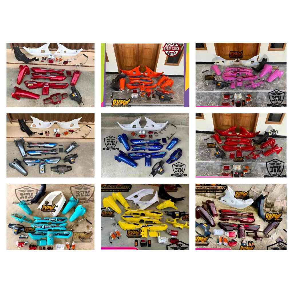 Full set cover body honda astrea grand impressa legenda warna set body grand sabit lengkap set strip