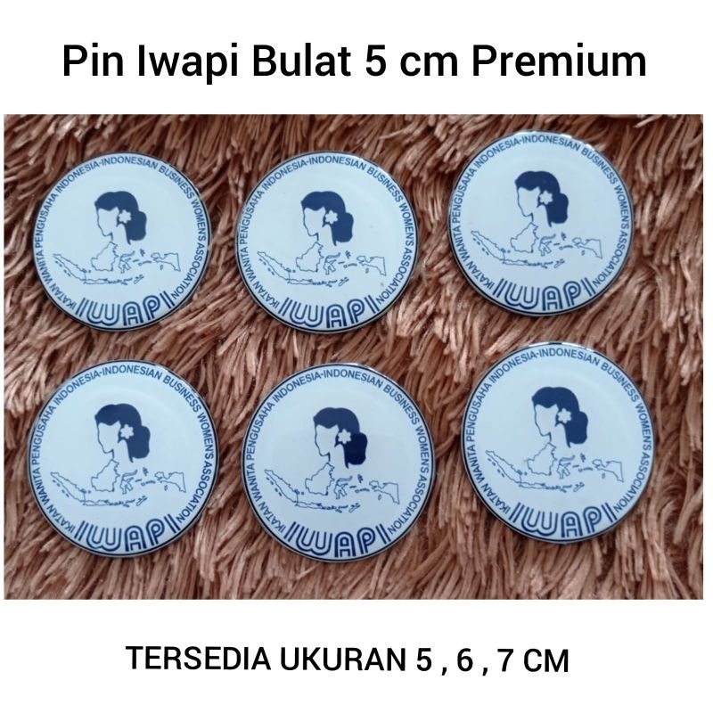 pin iwapi bulat 5 cm 6 cm 7 cm