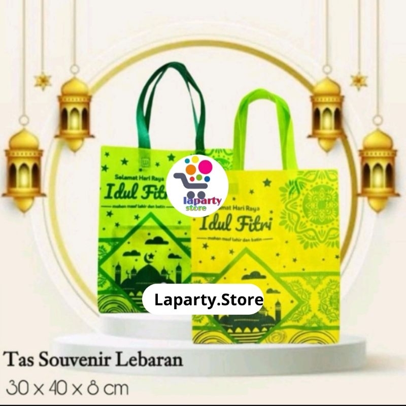 

( ISI 12 ) Tas Souvenir Goodie Bag Kantong Idul Fitri Lebaran Ramadhan M