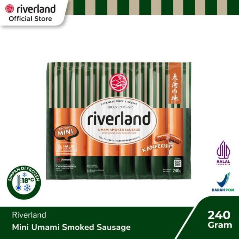 

RIVERLAND MINI UMAMI SMOKED SAUSAGE 240gr || ED 28 JANUARI 2025