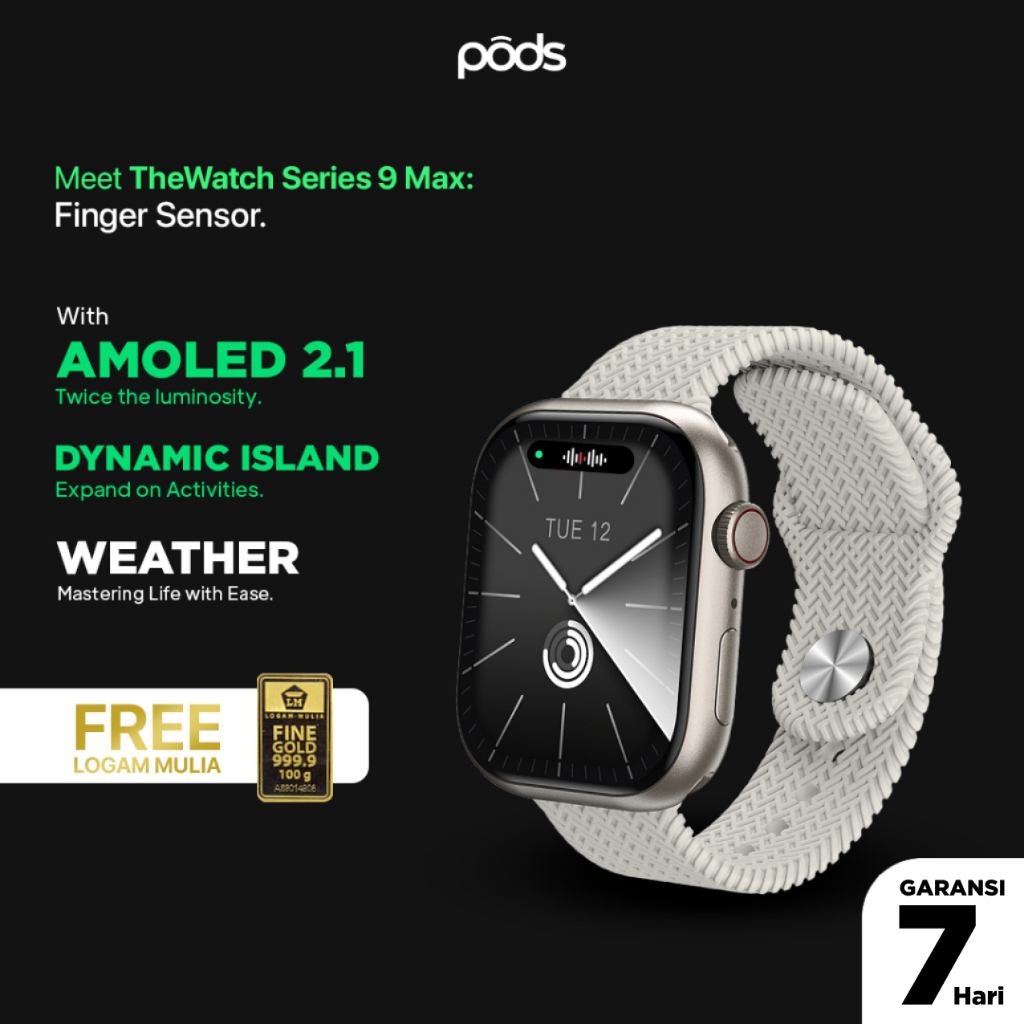 TheWatch Series 9 Max Smartwatch Amoled 2.1 Display for sport by Pods Indonesia