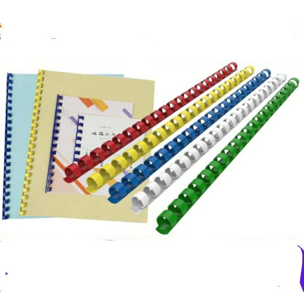 

Spiral Plastik / Binding Plastik F4 1/4 6 mm Varian warna - Putih