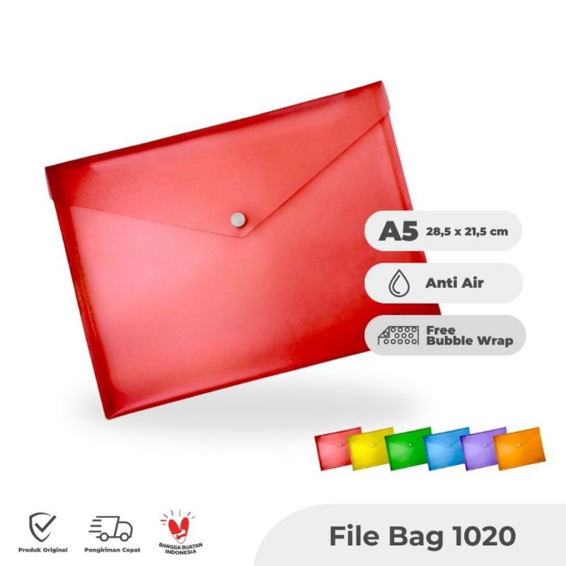 

TOPLA 1020 MINI DOCUMENT FILE BAG AMPLOP DOKUMEN PLASTIK MAP KANCING KECIL