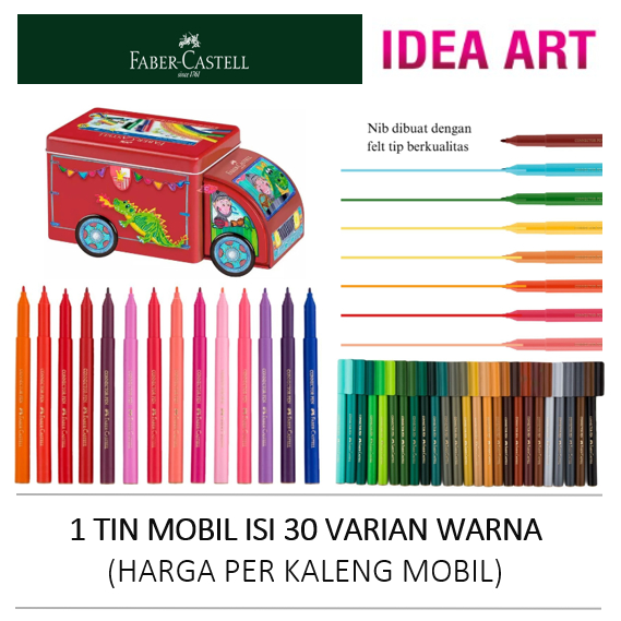 

Spidol Marker Faber Castell Connector Pen Truck Set 33 Warna 155072 Tidak Beracun Non Toxic