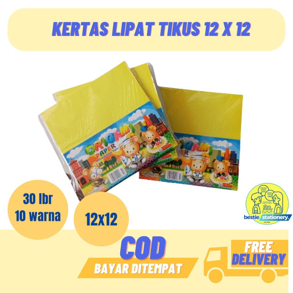 

JUAL SATUAN KERTAS LIPAT / ORIGAMI TIKUS 12X12 KECIL MURAH