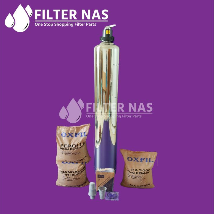 Paket Filter Tabung STAINLESS FRP 1054 Air Sumur 2(Besi,Karat dan Bau)