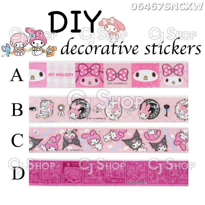 

My Melody Kuromi Decorative Tape Isolasi bergambar 06467