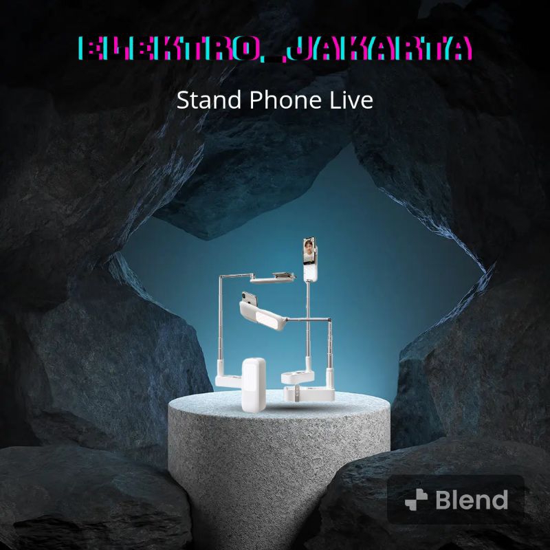 USAMS ZB209 Stand Phone Live Show Lipat Multi Fungsi Ring Light